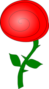 Spiral Rose Cartoon Clip Art